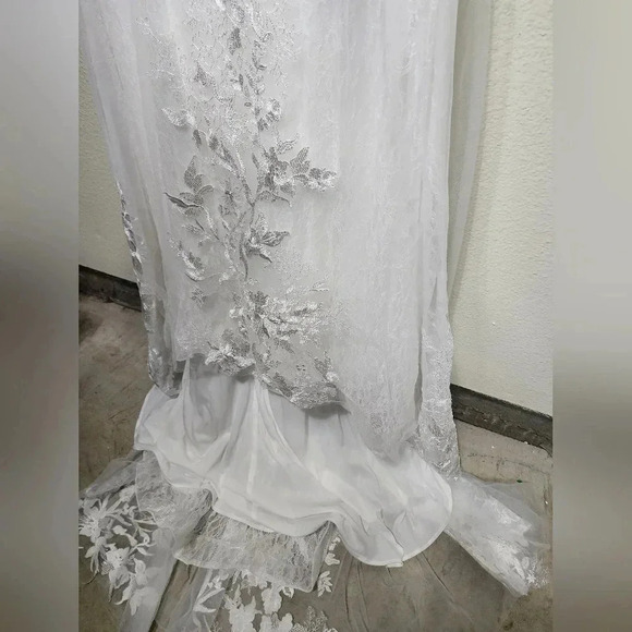 Lulus Bridal Everlasting Affection White Lace Backless Mermaid Maxi Dress Bride - Picture 9 of 15